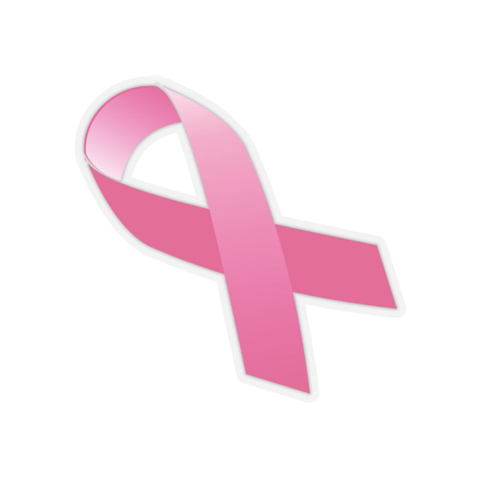 Kiss-Cut Transparent Decal - Breast Cancer Pink Ribbon