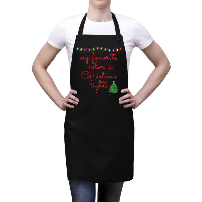 Apron - My Favorite Color Is Christmas Lights