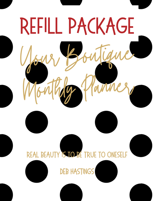 Your Boutique Monthly Planner REFILL PACKAGE - BLAZIN27