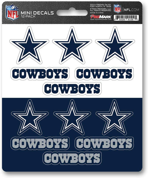 Texas Dallas Cowboys Mini Decals, 12 pack - BLAZIN27