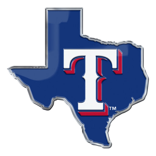 Texas Rangers in the State of TX MLB Aluminum Color Emblem - BLAZIN27